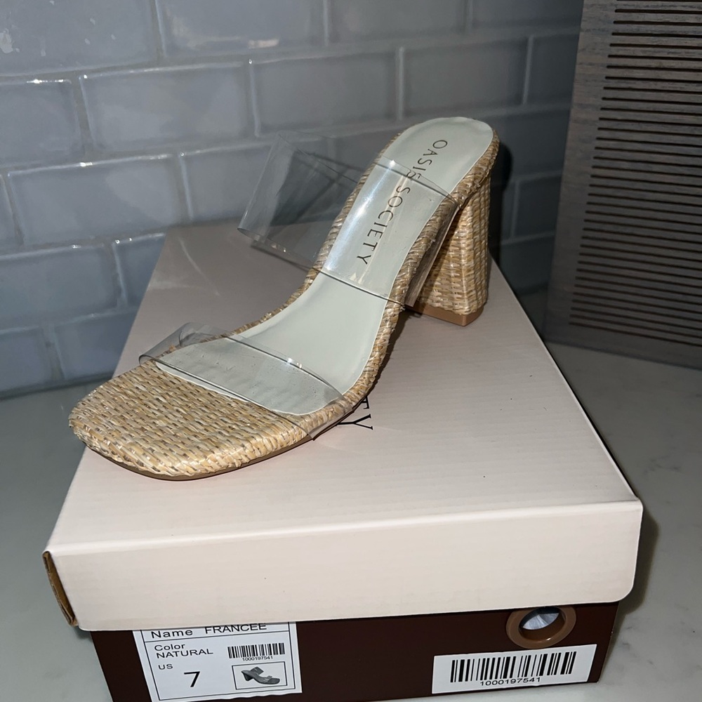 NEW Clear Open Toe Mules